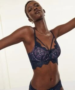 Hunkemöller Dames Lingerie Voorgevormde Longline Beugel Bh Marilee - Blauw - Maat E75 -LingaDore Ondergoed Winkle 1000x1200 10