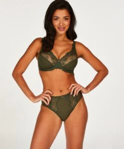 Hunkemöller Dames Lingerie Hoge Slip Diva - Groen - Maat L -LingaDore Ondergoed Winkle 1000x1200 199