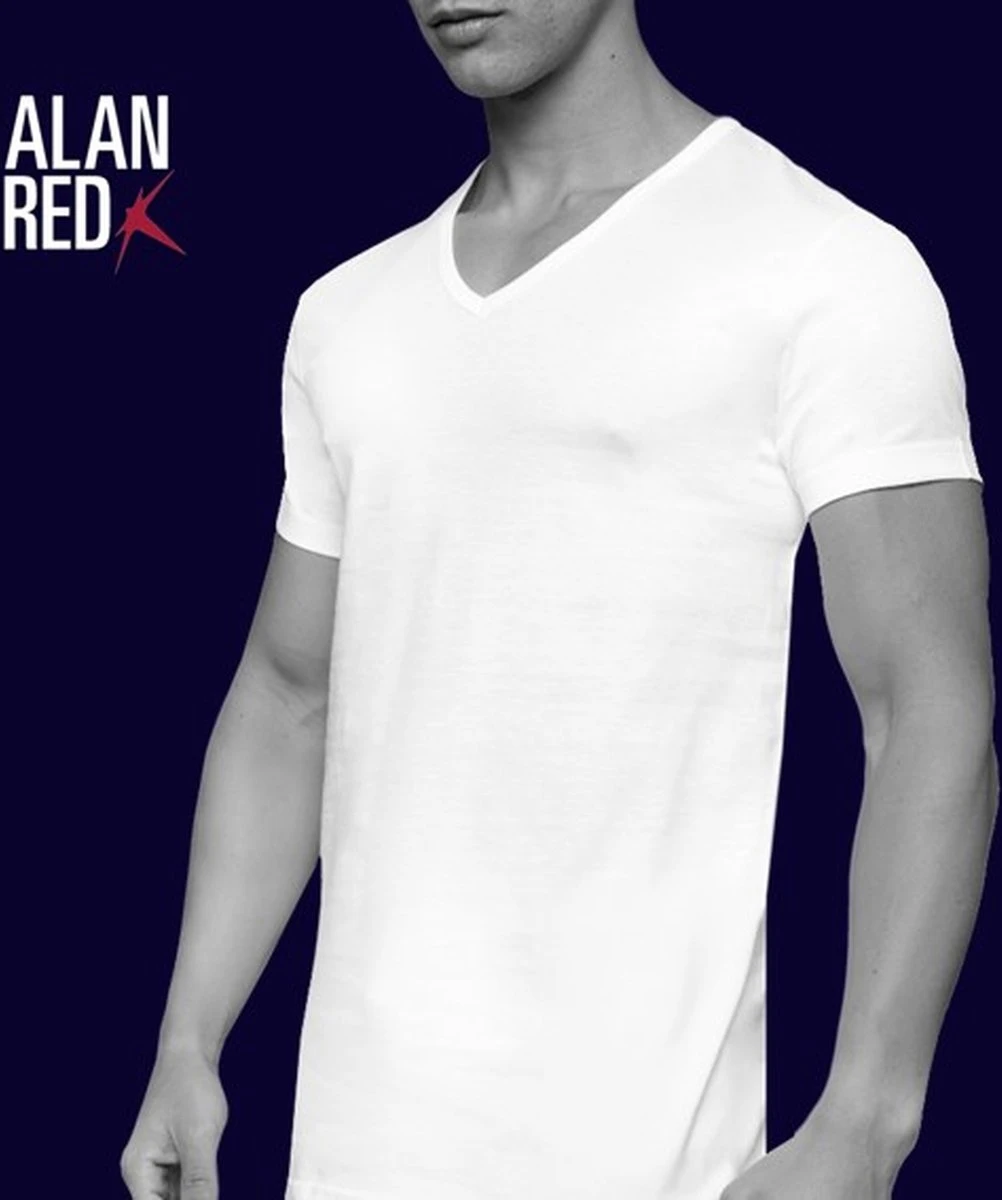 Alan Red - Dean V-Hals T-Shirt Wit (2Pack) - Maat M - Slim-fit 12 Alan Red - Dean V-Hals T-Shirt Wit (2Pack) - Maat M - Slim-fit - Afbeelding 10