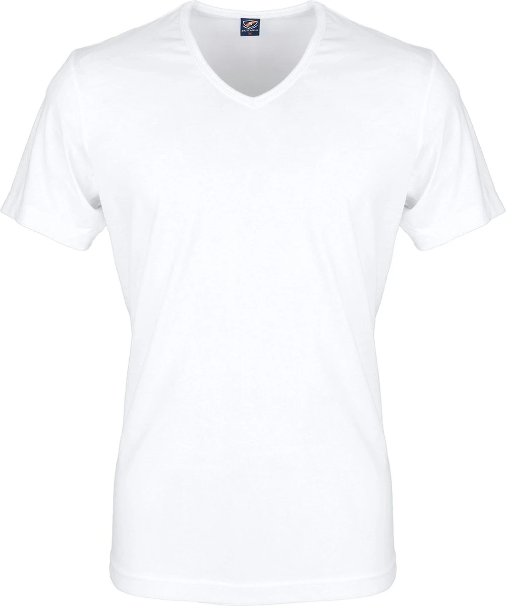 Suitable - T-shirt Wit V-hals Vita 2 Pack - Maat L - Modern-fit 10 Suitable - T-shirt Wit V-hals Vita 2 Pack - Maat L - Modern-fit - Afbeelding 8