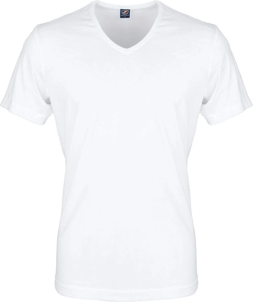 Suitable - T-shirt Wit V-hals Vita 2 Pack - Maat L - Modern-fit 11 Suitable - T-shirt Wit V-hals Vita 2 Pack - Maat L - Modern-fit - Afbeelding 9