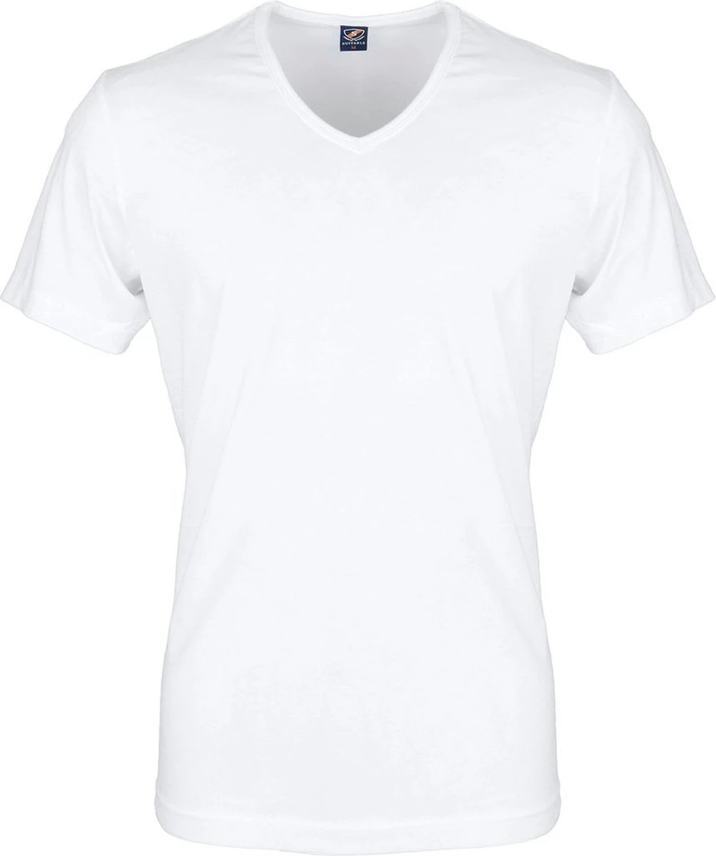 Suitable - T-shirt Wit V-hals Vita 2 Pack - Maat L - Modern-fit 14 Suitable - T-shirt Wit V-hals Vita 2 Pack - Maat L - Modern-fit - Afbeelding 12