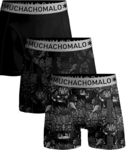 Muchachomalo - 3-pack Onderbroeken Heren - Effen Kleur + Print - Elastisch Katoen - Zachte Waistband -LingaDore Ondergoed Winkle 1005x1200 2