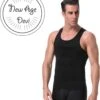 New Age Devi - Corrigerend Hemd - Mannen - Zwart - L - Ondersteuning - Body Buik - Shapewear Shirt - Correctie Hemd - Buik Weg - Buik Verbergen - Strak Lichaam