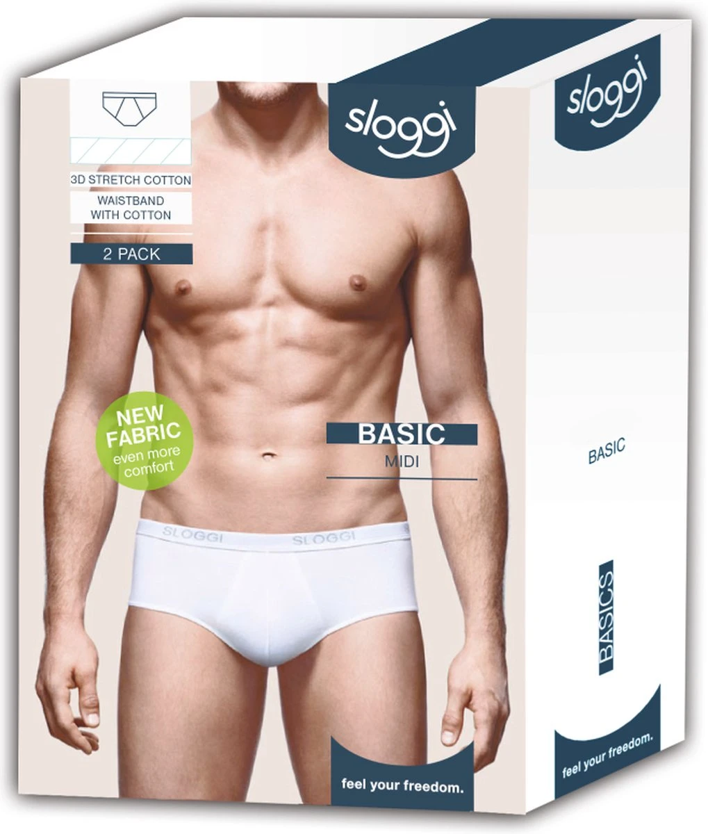 Sloggi Men Basic Heren Midi Slip - 2-pack - Zwart - Maat L 14 Sloggi Men Basic Heren Midi Slip - 2-pack - Zwart - Maat L - Afbeelding 12