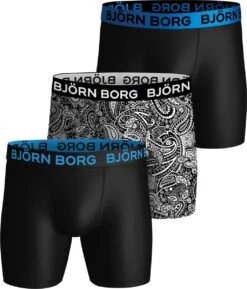 Björn Borg Performance 3P Print Zwart & Wit - L -LingaDore Ondergoed Winkle 1025x1200 4