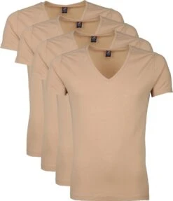 Suitable - T-shirt Beige Diepe V Hals Vitaru 2-Pack - Maat L - Slim-fit -LingaDore Ondergoed Winkle 1033x1200 7