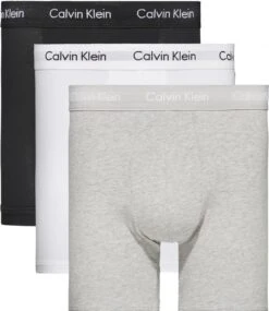 Calvin Klein Cotton Stretch Boxer Brief (3-pack) - Heren Boxers Extra Lang - Zwart - Wit En Grijs - Maat: L -LingaDore Ondergoed Winkle 1039x1200