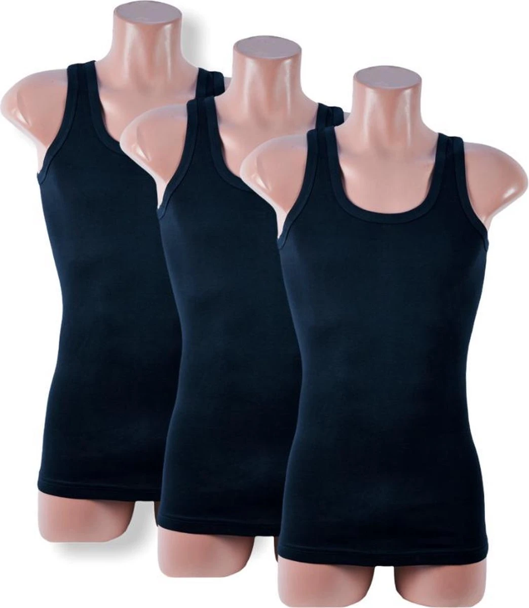 3 Pack Top Kwaliteit Hemd - 100% Katoen - Zwart - Maat XL 3 3 Pack Top Kwaliteit Hemd - 100% Katoen - Zwart - Maat XL