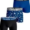 Björn Borg Boxershort Cotton Stretch - Onderbroeken - Boxer - 3 Stuks - Heren - Maat M - Blauw/Zwart -LingaDore Ondergoed Winkle 1046x1200 7