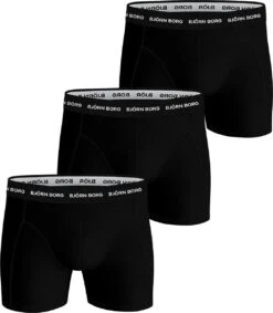 Bjorn Borg Solid Essential Heren Boxershort-3P-Zwart-Maat S -LingaDore Ondergoed Winkle 1047x1200 1