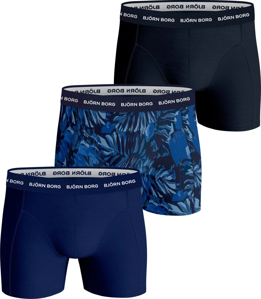 Björn Borg Boxershort Cotton Stretch - Onderbroeken - Boxer - 3 Stuks - Heren - Maat XXL - Blauw 3 Björn Borg Boxershort Cotton Stretch - Onderbroeken - Boxer - 3 Stuks - Heren - Maat XXL - Blauw