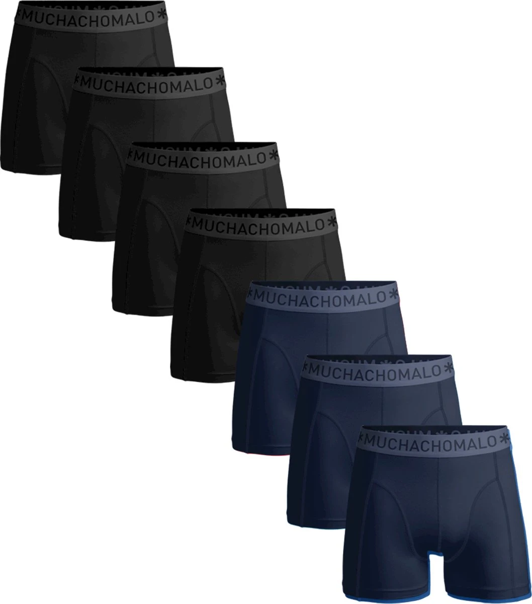 Muchachomalo-7-pack Boxershorts Effen Kleuren 3 Muchachomalo-7-pack Boxershorts Effen Kleuren