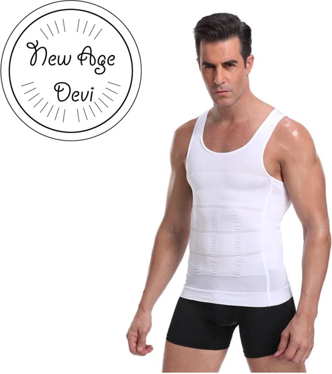 New Age Devi - Corrigerend Hemd - Mannen - Wit - XL - Ondersteuning - Body Buik - Shapewear Shirt - Correctie Hemd - Buik Weg - Buik Verbergen - Strak Lichaam 3 New Age Devi - Corrigerend Hemd - Mannen - Wit - XL - Ondersteuning - Body Buik - Shapewear Shirt - Correctie Hemd - Buik Weg - Buik Verbergen - Strak Lichaam