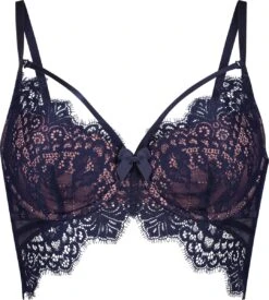 Hunkemöller Dames Lingerie Voorgevormde Longline Beugel Bh Marilee - Blauw - Maat D85