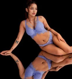 Hunkemöller Dames Lingerie Voorgevormde Longline Beugel Bh Marilee - Paars - Maat C90 -LingaDore Ondergoed Winkle 1087x1200