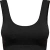 Only Onderbroek Onlvicky Rib Seamless Bra 15283845 Black Dames Maat - S/M