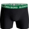 Björn Borg Boxershorts Essential ( 3-pack) - Cotton Stretch Boxers Normale Lengte - Zwart - Groen En Zwart Met Groene Print - Maat: XL -LingaDore Ondergoed Winkle 1167x1200 16