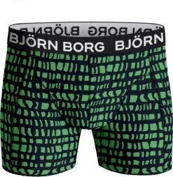 Björn Borg Boxershorts Essential ( 3-pack) - Cotton Stretch Boxers Normale Lengte - Zwart - Groen En Zwart Met Groene Print - Maat: XL -LingaDore Ondergoed Winkle 1169x1200 3