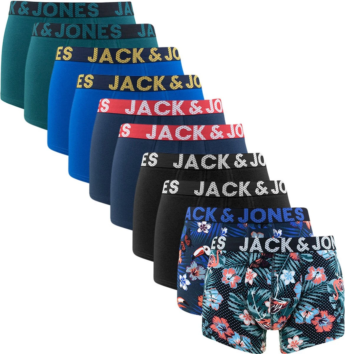 JACK&JONES JACBIRD TRUNKS 10 PACK Heren Onderbroek - Maat L 9 JACK&JONES JACBIRD TRUNKS 10 PACK Heren Onderbroek - Maat L - Afbeelding 7