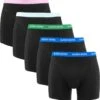 Björn Borg Boxershorts Essential ( 5-pack) - Cotton Stretch Boxers Normale Lengte - Zwart Met Gekleurde Tailleband - Maat: M -LingaDore Ondergoed Winkle 1174x1200