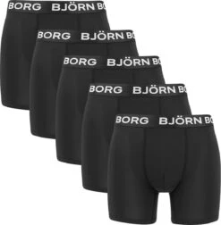 Björn Borg - Heren Onderbroeken 5-Pack Performance Boxers - Zwart - Maat XXL -LingaDore Ondergoed Winkle 1175x1200