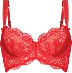 Hunkemöller Dames Lingerie Voorgevormde Longline Beugel Bh Elissa - Rood - Maat B85