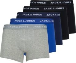 JACK&JONES JACBASIC PLAIN TRUNKS 5 PACK Heren Onderbroek - Maat XL