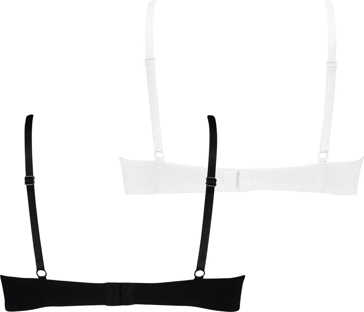 Hunkemöller Dames Lingerie 2-pack Voorgevormde Beugel Bh - Zwart - Maat C85 4 Hunkemöller Dames Lingerie 2-pack Voorgevormde Beugel Bh - Zwart - Maat C85 - Afbeelding 2