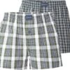 TOM TAILOR Heren Boxershorts Geweven Wijd Model Met Gulp (2-pack) - Donkergroen Geruit - Maat: XL