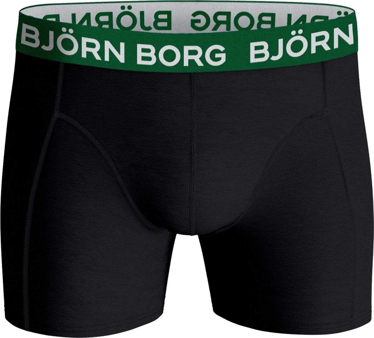Björn Borg Boxershort Cotton Stretch- Onderbroeken - Boxer - 5 Stuks - Heren - Maat L - Groen/Zwart 6 Björn Borg Boxershort Cotton Stretch- Onderbroeken - Boxer - 5 Stuks - Heren - Maat L - Groen/Zwart - Afbeelding 4