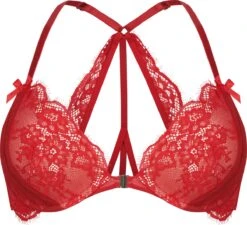 Hunkemöller Dames Lingerie Voorgevormde Push-up Beugel Bh Elissa - Rood - Maat E75
