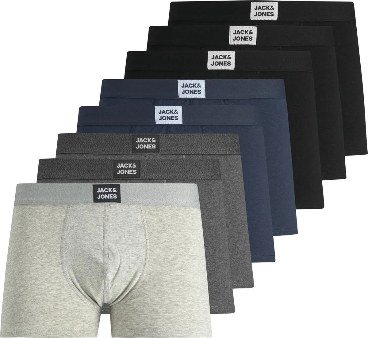 Jack & Jones Effen Boxershorts Heren Multipack JACBASIC PLAIN 8-Pack - Maat L 10 Jack & Jones Effen Boxershorts Heren Multipack JACBASIC PLAIN 8-Pack - Maat L - Afbeelding 8