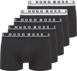 Hugo Boss - Boxershorts 5-Pack Essentials Zwart - Maat L - Body-fit