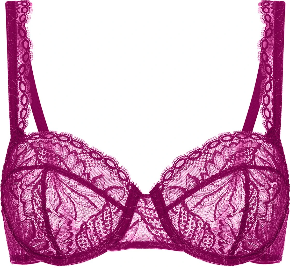 Simone Pérèle - Exotica Balconette BH - Maat 85B - Fuchsia - Met Beugel - Dames