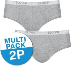 Sloggi Men Basic Heren Midi Slip - 2-pack - Grey Marle - Maat L -LingaDore Ondergoed Winkle 1200x1110 2