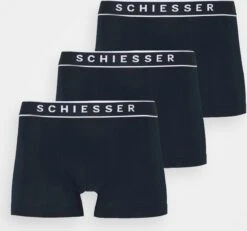Schiesser 95/5 Organic Heren Shorts - Donker Blauw - 3 Pack - Maat L