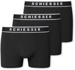 Schiesser 95/5 Organic Heren Shorts - Zwart - 3 Pack - Maat M -LingaDore Ondergoed Winkle 1200x1121 2