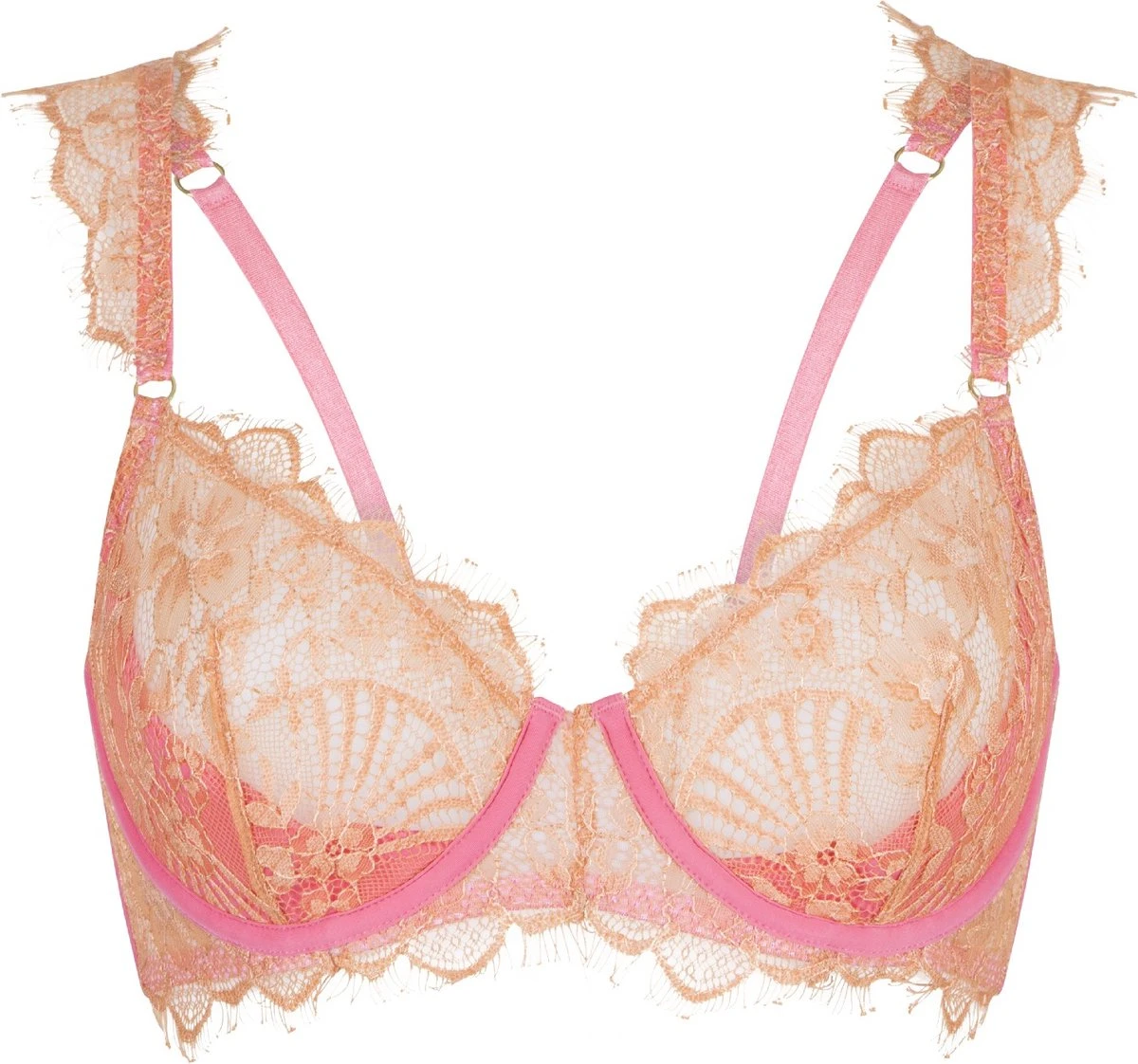 LingaDore Halve Maan BH - 6607-2 - Calypso Coral - 85B 5 LingaDore Halve Maan BH - 6607-2 - Calypso Coral - 85B - Afbeelding 3