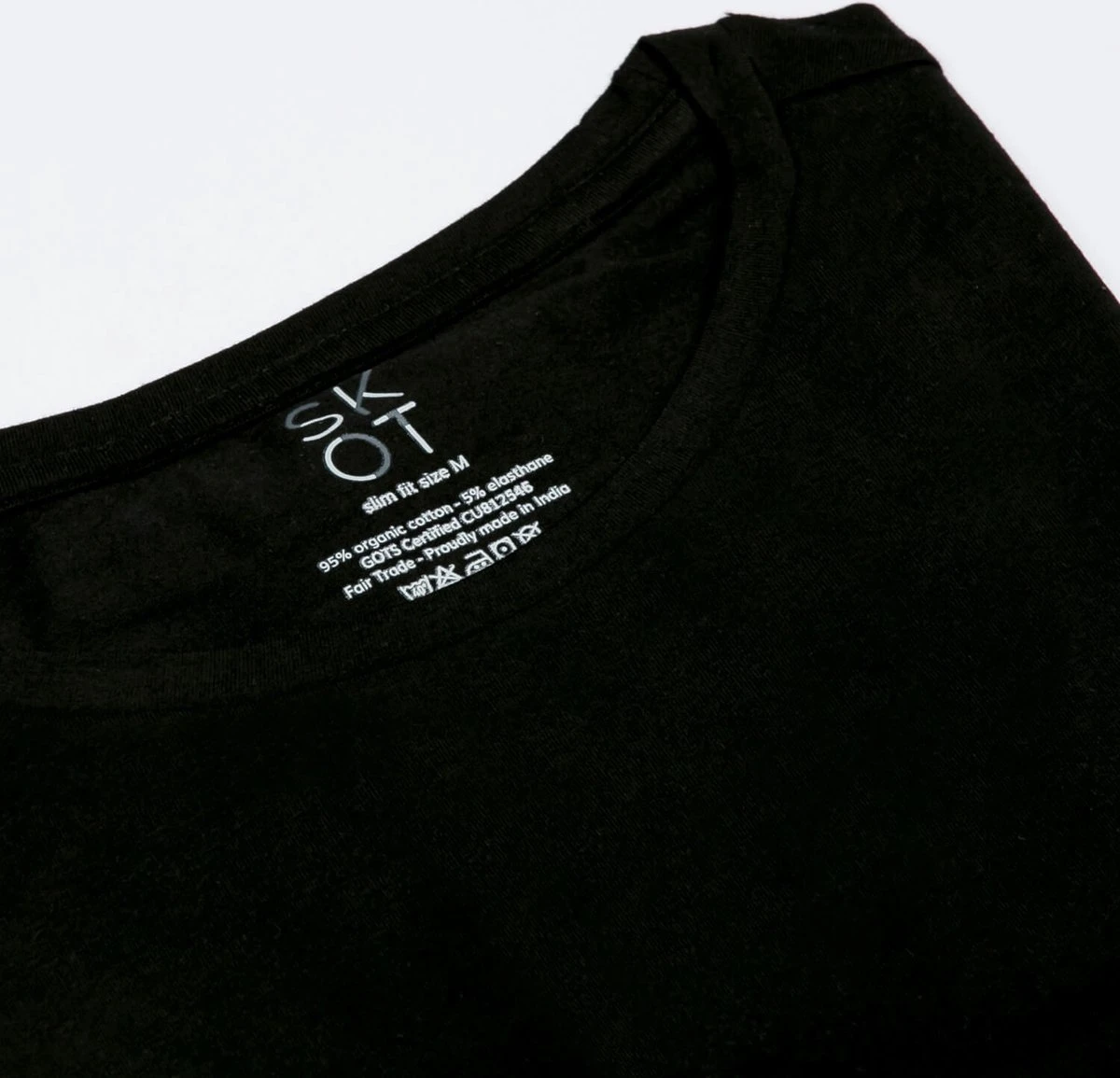 SKOT Fashion Duurzaam T-shirt Heren Round Neck Black 2-pack - Zwart - Maat XL 5 SKOT Fashion Duurzaam T-shirt Heren Round Neck Black 2-pack - Zwart - Maat XL - Afbeelding 3