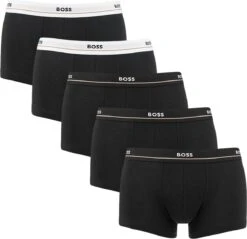 Hugo Boss - Boxershorts 5-Pack Essentials Zwart - Maat L - Body-fit -LingaDore Ondergoed Winkle 1200x1161 3