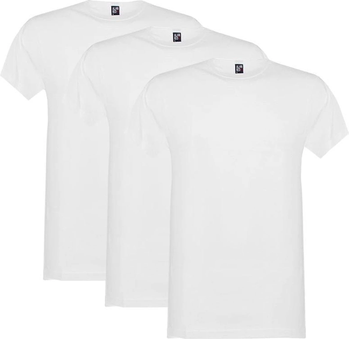 Alan Red Derby 3-pack O-hals Shirts Wit - Maat M 8 Alan Red Derby 3-pack O-hals Shirts Wit - Maat M - Afbeelding 6
