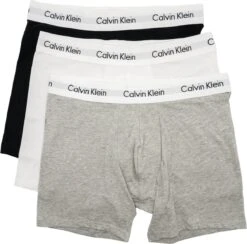 Calvin Klein Cotton Stretch Boxer Brief (3-pack) - Heren Boxers Extra Lang - Zwart - Wit En Grijs - Maat: L -LingaDore Ondergoed Winkle 1200x1187