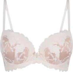 LingaDore - Gel BH Powder Puff - Maat 75C - Beige Wit - Push Up Bh - Maximizer Bh - Met Beugel - Dames
