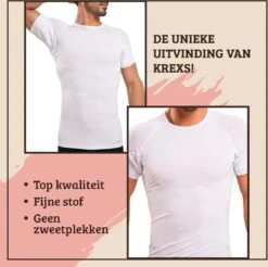 Anti Zweet Shirt – Krexs - Ingenaaide Okselpads – Anti Transpirant – Ondershirt - Wit - Mannen -LingaDore Ondergoed Winkle 1200x1197 4