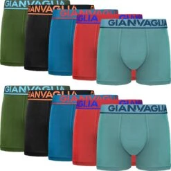 Merkloos 10 PACK Boxershort Heren | Katoen | Maat XL | Meerkleurig | Multicolor | Ondergoed Heren | Onderbroeken Heren |