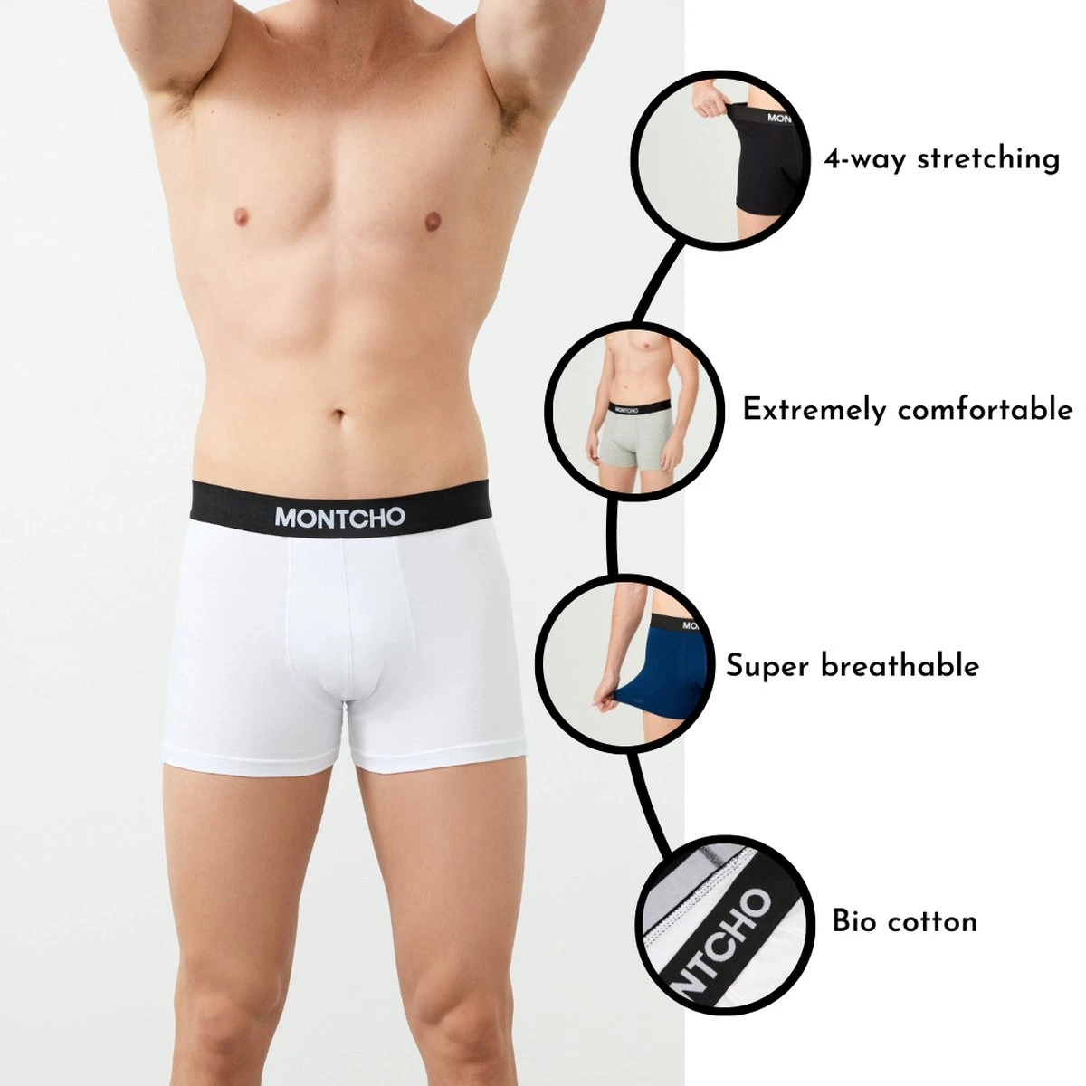 MONTCHO - Boxershort Heren - 8 Pack (4 Zwart - 2 Donkergrijs - 2 Navy) - Maat: XL 18 MONTCHO - Boxershort Heren - 8 Pack (4 Zwart - 2 Donkergrijs - 2 Navy) - Maat: XL - Afbeelding 16