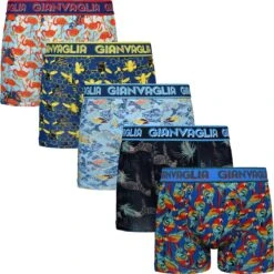 Merkloos 5 PACK Boxershort Heren | Katoen | Maat XL | Dieren | Print | Ondergoed Heren | Onderbroeken Heren |