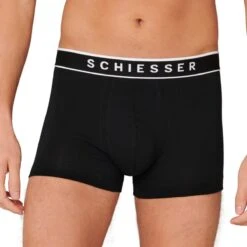 Schiesser 95/5 Organic Heren Shorts - Zwart - 3 Pack - Maat M -LingaDore Ondergoed Winkle 1200x1200 311