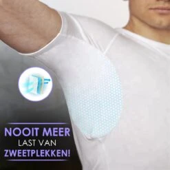 Anti Zweet Shirt – V-Hals - Krexs - Ingenaaide Okselpads – Anti Transpirant – Ondershirt - Wit - Mannen -LingaDore Ondergoed Winkle 1200x1200 379